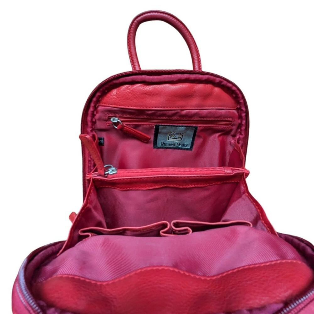 Red Leather Backpack - image 5